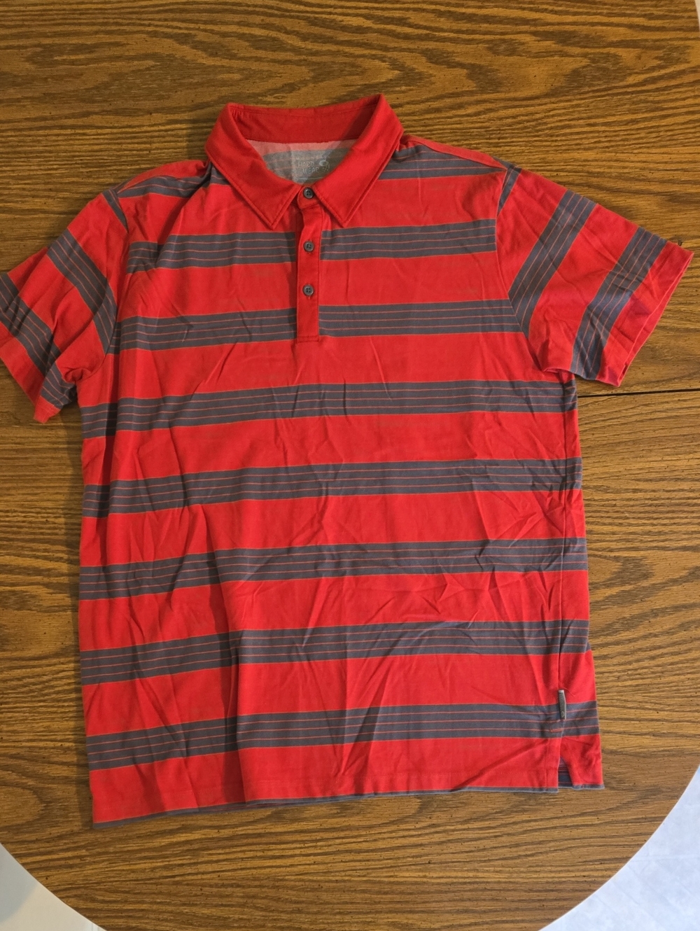 Men's Mountain Hardwear Red Striped Polo Shirt